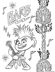 Queen Barb Trolls coloring pages