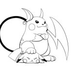 Raichu and Pikachu coloring pages