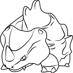 Rhyhorn pokemon coloring pages