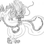 Scary Chinese Dragon coloring pages