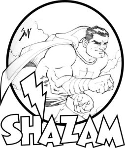 Shazam Printable coloring pages