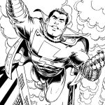 Shazam flying coloring pages