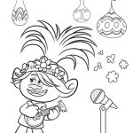 Singing with Poppy coloring pages