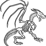 Skeleton dragon coloring pages