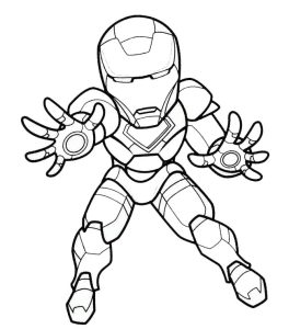 Small Iron Man coloring page
