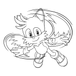 Sonic Tails from Sonic the Hedgehog 2 Movie coloring pages