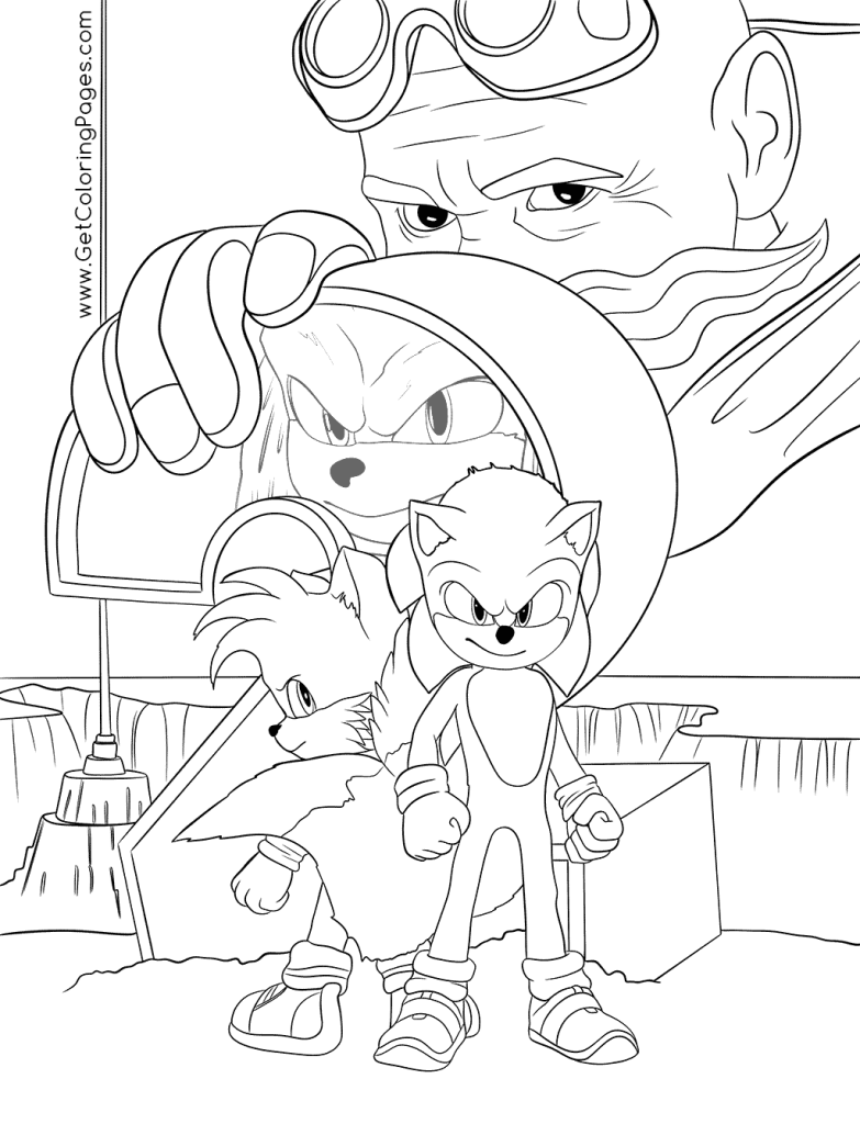Sonic The Hedgehog 2 Movie coloring page