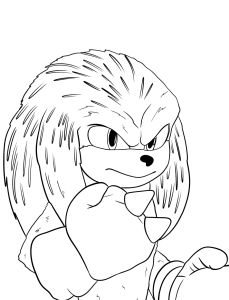 Sonic knuckles coloring pages