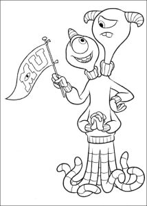 Terry and Terri from Monsters University coloring page