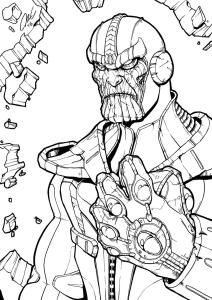 Thanos Avengers coloring pictures