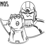 Thanos Marvel coloring pictures