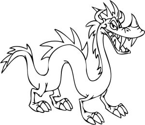 Tricky Dragon coloring pages