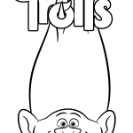 Trolls coloring pages for kids