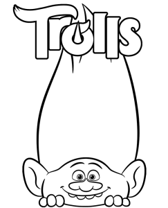 Trolls coloring pages for kids