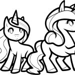 Two Unicorns coloring pages