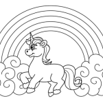 Unicorn coloring page free printable