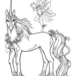 Unicorn fairy coloring pages