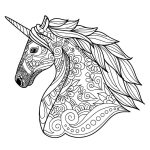 Unicorn mandala coloring pages