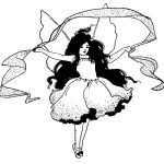 Vintage Fairy Girl coloring pages