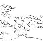 Wild Komodo Dragon coloring pages