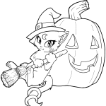 Wizard cat coloring pages