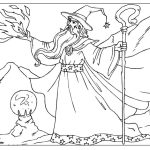 Wizard coloring pictures free