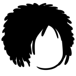 Curly hair face coloring page