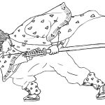 Action Zenitsu Demon Slayer coloring pages