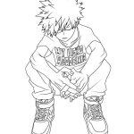 Angry Bakugo coloring pages