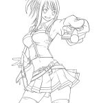 Anime Lucy coloring pages