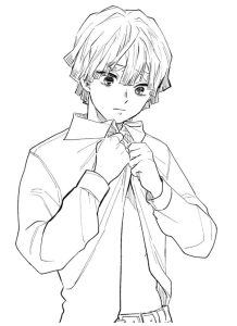 Anime Zenitsu coloring pages