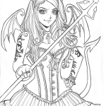 Anime angel coloring pages
