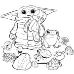 Baby Yoda Star Wars coloring pages