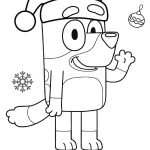 Bluey Christmas coloring pages