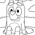 Bluey Sitting coloring pages