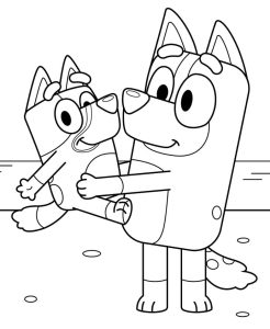 Bluey and Bingo on The Beach coloring pages