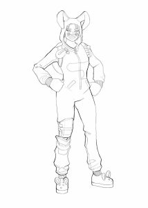 Bunny Brawler Girl Fortnite coloring pages