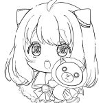 Chibi Anya Forger coloring pages