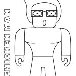 Chicken Man Roblox coloring pages