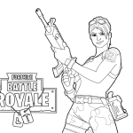 Commando Holding Rifle Scar coloring page