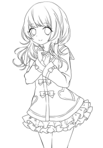 Cute Anime girl coloring pages