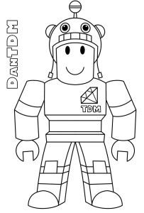 DanTDM Roblox coloring pages