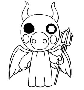 Devil Piggy Roblox coloring pages