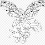 Digital Cartoon Fairy for Adults coloring pages