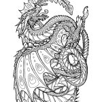 Digital Chinese Dragon coloring pages