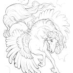 Digital Pegasus coloring pages for Adults