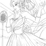 Digital Singing Girl coloring pages
