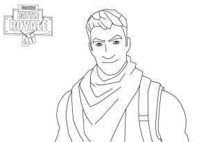Fortnite Character Man Smiling coloring pages