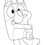 Funny Bluey coloring pages