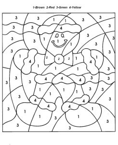 Gingerbread Man Color by Number coloring pages